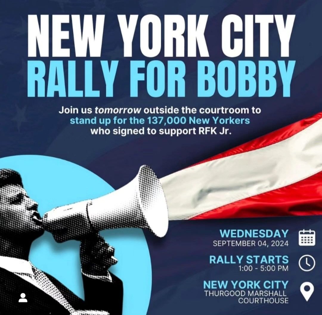 teacher_choice's tweet image. NYC, See you at Foley Square 9-4-24, 1pm

#Kennedy24
#BobbyOnTheBallot