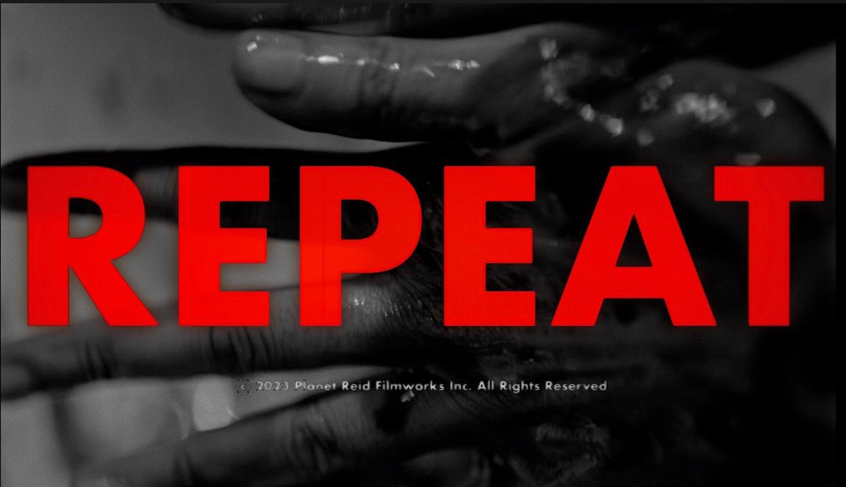 raterrorfest's tweet image. Trapped in a surreal time loop, a woman relives fragments of her memory after performing a horrendous act of violence.
REPEAT is written &amp;amp; directed by Marlon Royal Reid.
youtu.be/YeYhGxIntbw #terror #horror #filmfest