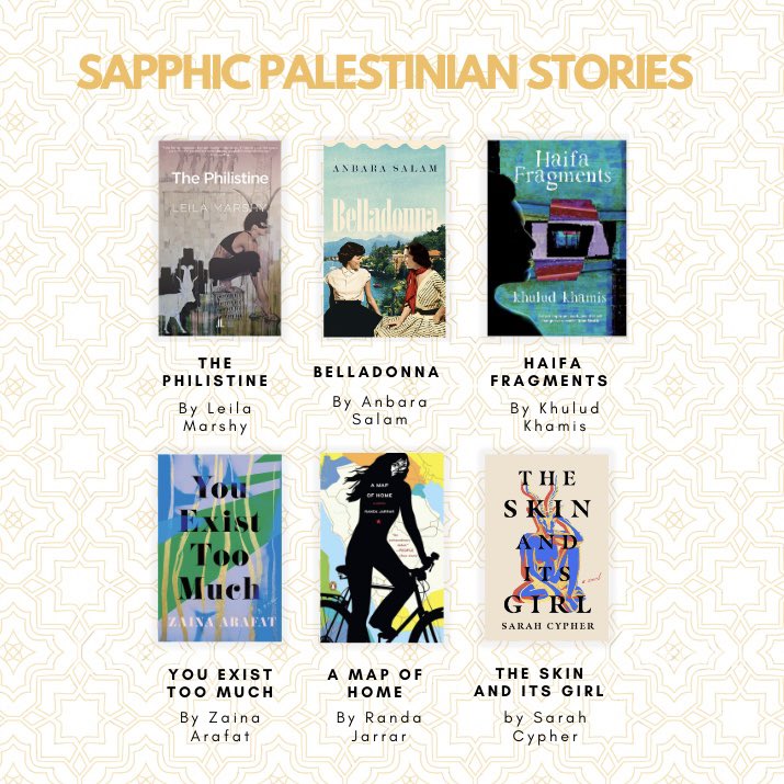 six palestinian + sapphic reads you could add to your tbr for <a href="/SapphicSept/">Sapphic September</a>!