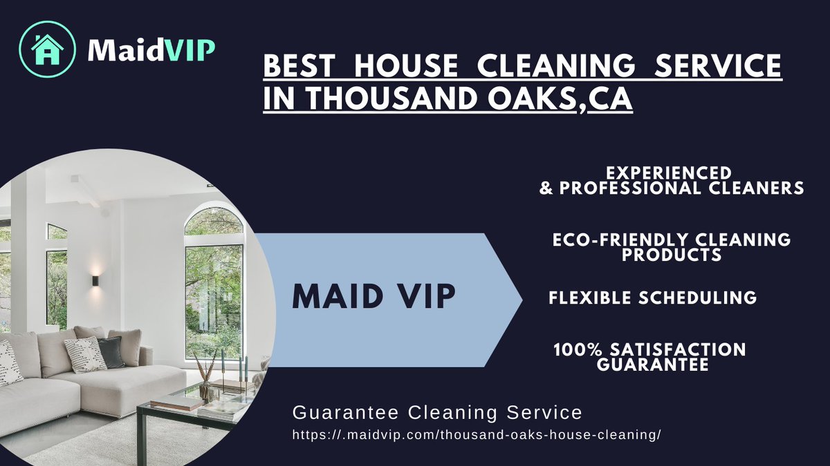MaidVIP's tweet image. Thousand Oaks residents, reclaim your free time! ✨ Maid VIP delivers top-notch house cleaning, leaving your home sparkling. Eco-friendly products &amp;amp; flexible scheduling. Book your cleaning today!
Call (805) 380-5586
#MaidVIP #ThousandOaksHouseCleaning #CleanHome
