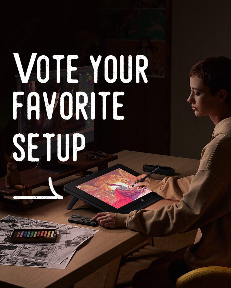 XPPEN's tweet photo. 🗳️ Cast Your Vote for the Ultimate #ArtistPro19 Setup! 🎨💡

It's time to choose your favorite creative workspace! 🌟 Check out these incredible #ArtistPro19 setups and vote for the one that inspires you the most 💫

#XPPenSetup #CreativeWorkspaces #DesignInspiration https://t.co/oMDCPdOaFT