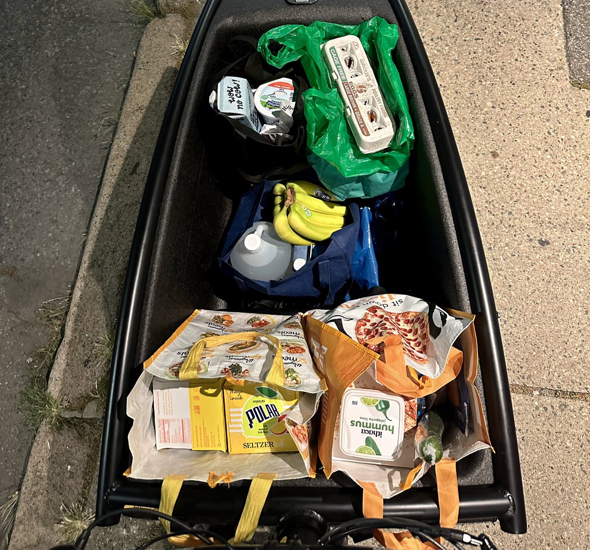 🚲 Beautiful night for a grocery run! 🚲