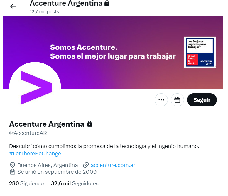 WendyCorduroyAR's tweet photo. JASDJASDJASJ Se viralizó un tweet en contra de Accenture por ratas y explotadores y la empresa en Argentina puso todas sus redes privadas.
Algunos todavían subestiman el poder de las redes sociales en este tiempo. https://t.co/29vFnDs7kE