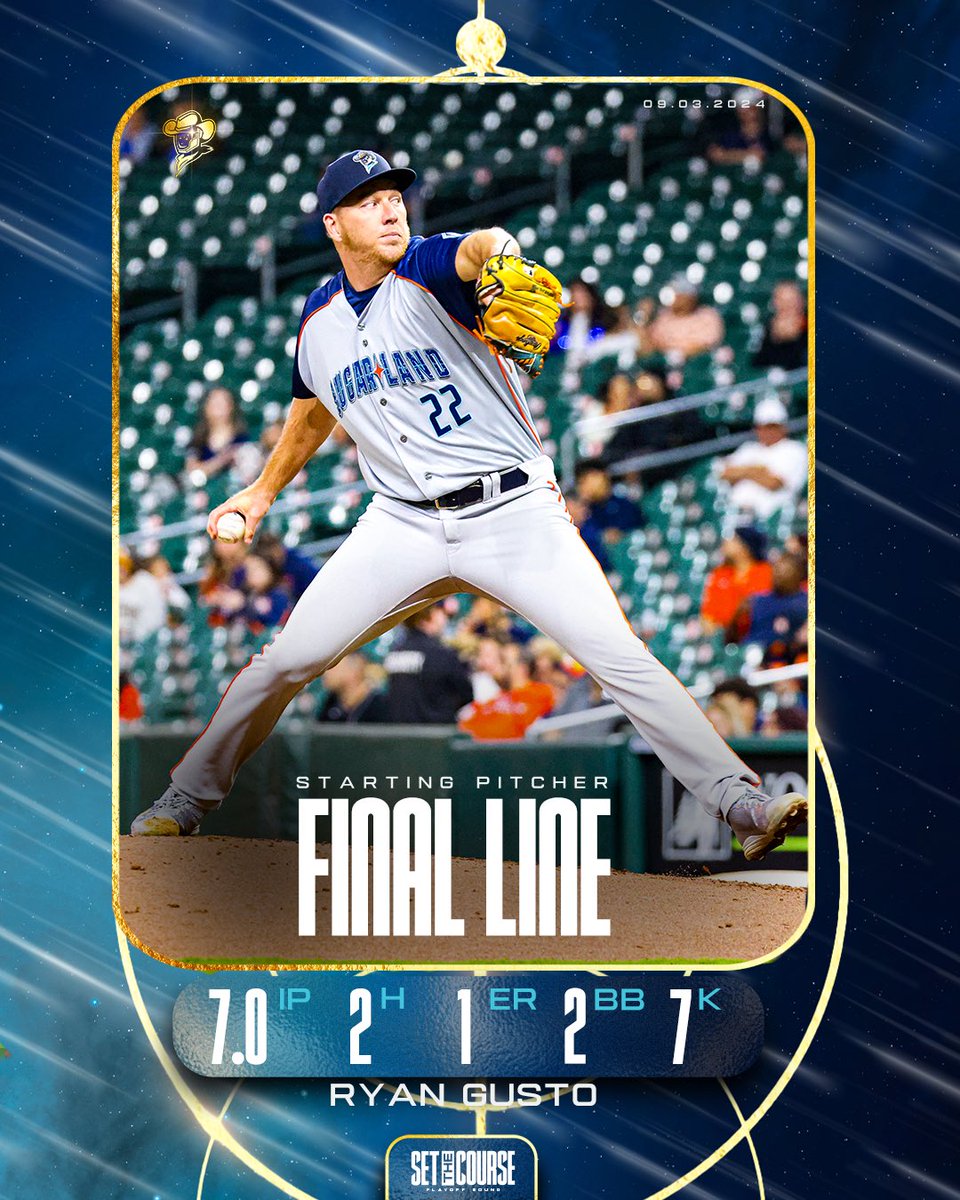 SLSpaceCowboys's tweet image. The goose SHOVED.

Eight quality start of the season for Ryan Gusto! #SetTheCourse