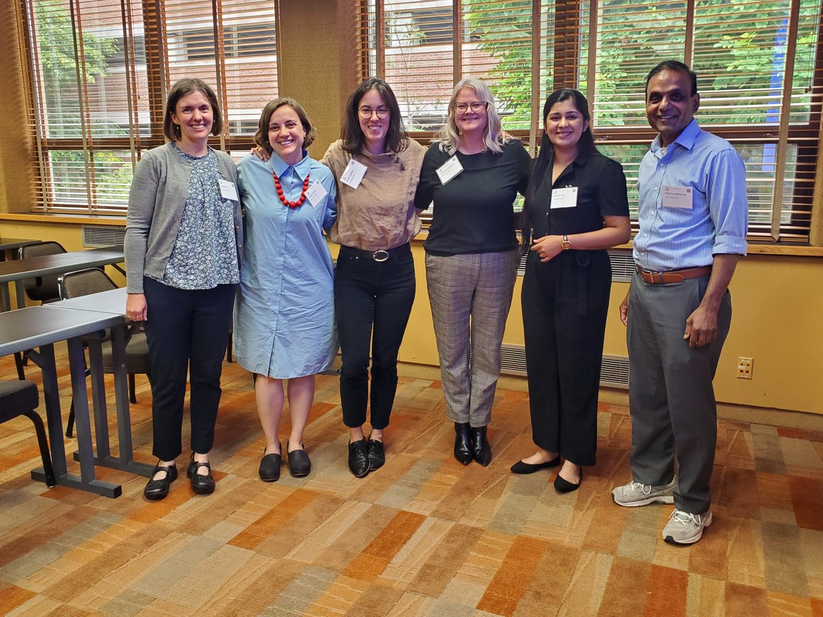 Master of Urban Planning presenters at the Innovate Michigan! Summit hosted by the Center for Regional Economic Innovation <a href="/msu_cced/">MSU CCED</a>. L to R: Prof Carolyn Loh, students Kelsey Mass, Kristin Caffray, Catherine Jackson, and Paridhi Jain, and Prof Rayman Mohamed <a href="/WayneStateCLAS/">Wayne State College of Liberal Arts and Sciences</a>