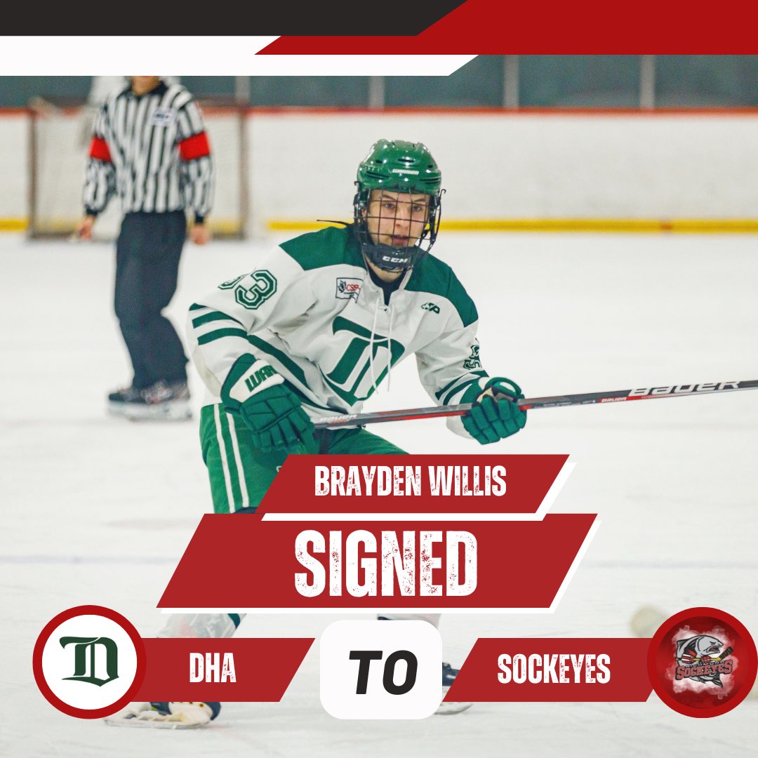 RSockeyes's tweet photo. Signed!

We have signed Brayden Willis, 2006 dman from Delta.

Last year Brayden played for DHA U18 scoring 11 points in 30 games.  Brayden also affiliated in one game for us last year.

Welcome to the team Brayden!

#richmondsockeyes https://t.co/YoIe8bQYVN