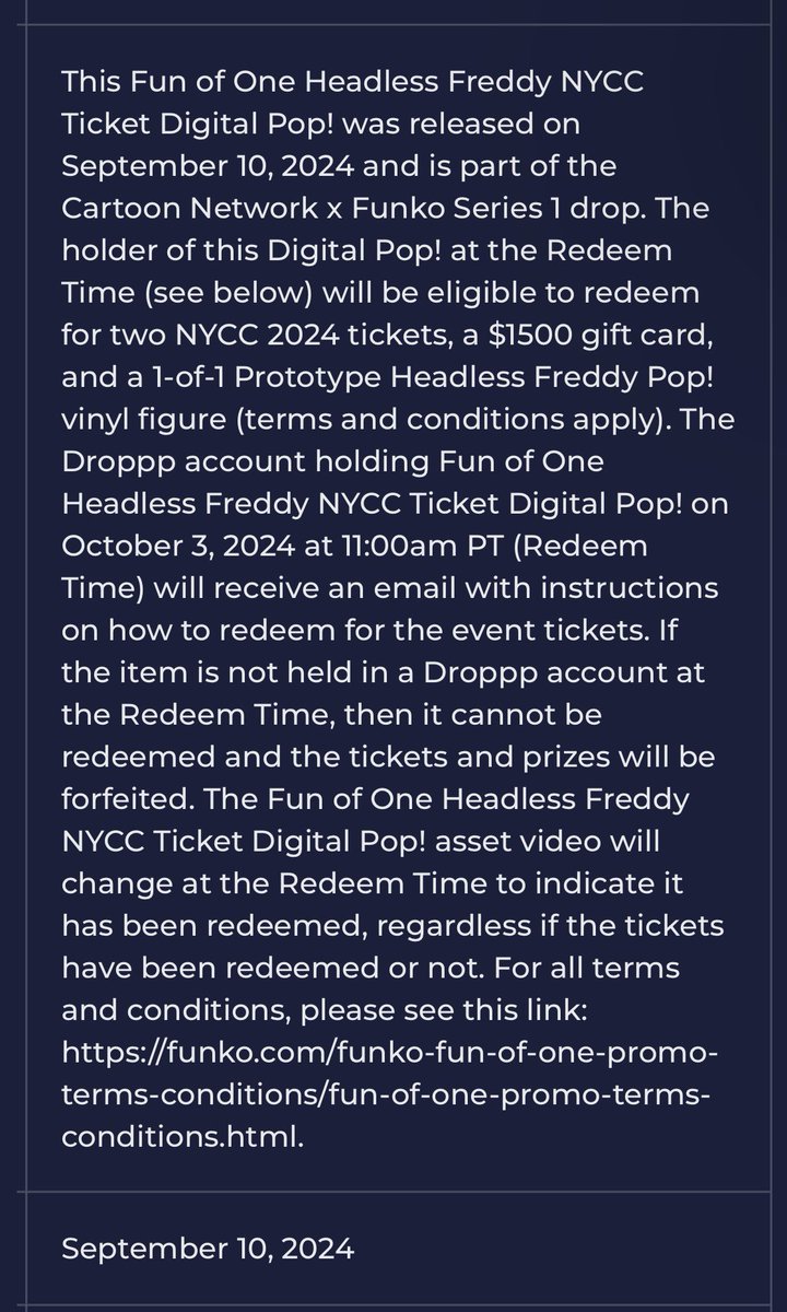 0mie's tweet photo. If anyone cares for the @NY_Comic_Con #FunOfOne this year @DisTrackers @funkofinderz @FunkoPOPsNews @LVFunkoholics ๐ https://t.co/z6LnHtDz7s