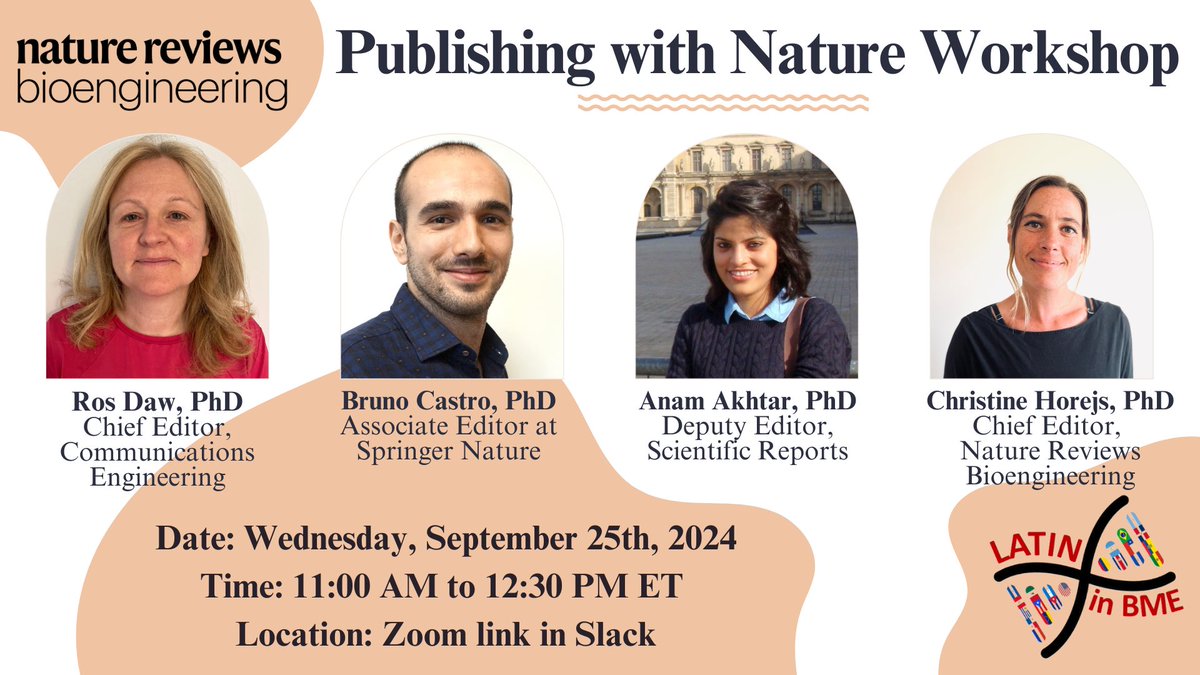 Do you want to learn more about the world of academic publishing and what editors do? Join us for our online event, “Publishing with Nature” on Wednesday, September 25th, 11am-12:30pm ET ✍️📑