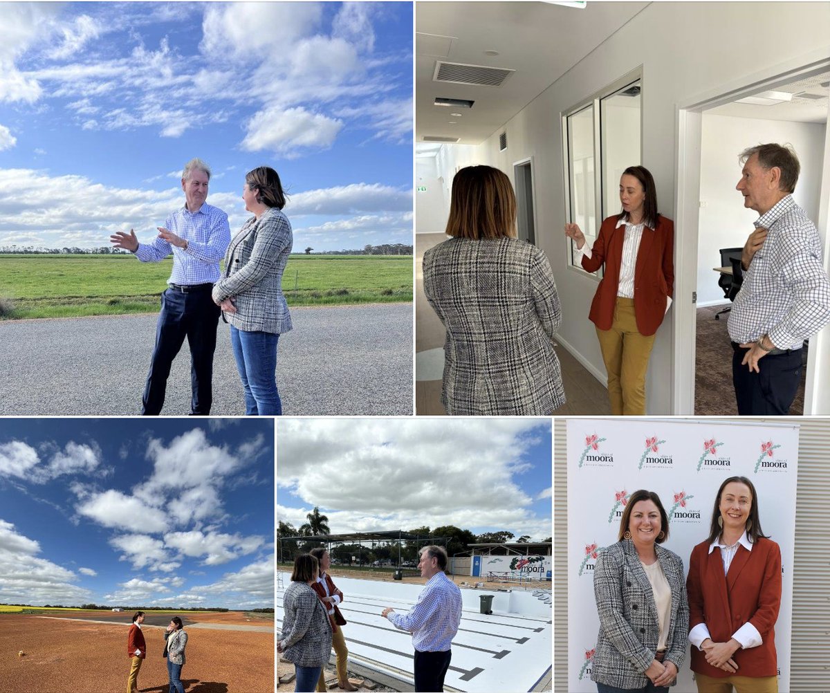TracyLefroy's tweet image. 🌟Thrilled to welcome @KristyMcBain Moora! 🌟
Minister McBain toured key projects, including our Early Childhood Learning Centre and road upgrades. Exciting news: $800k for our new childhood education centre and over $4.1M in Roads to Recovery funding! 🚜🏫
#RegionalDevelopment