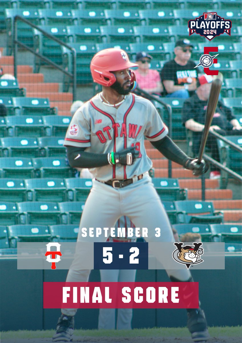 FLProBaseball's tweet photo. Final scores from our Wild Card games today! Both the Ottawa Titans and Lake Erie Crushers will be moving on! #WildCard #Playoffs2024 #FrontierLeague https://t.co/74pq2vA4fy