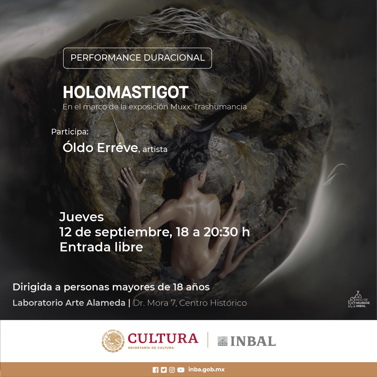 "Holomastigot", instalación escultórico-digital en el <a href="/ArteAlameda/">Laboratorio Arte Alameda</a>. ✨

El jueves 12 se presentará un performance, de 18:00 a 20:30 h, como una reflexión sobre la dicotomía entre lo humano y lo digital.

Más información 👉 tinyurl.com/ban5jx4s