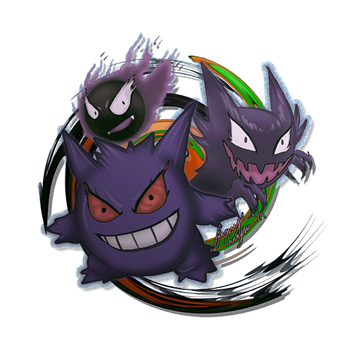 #halloween #pokemon #digitalart #anime #art #spooky #haunter #gengar #ghastly #Stickers