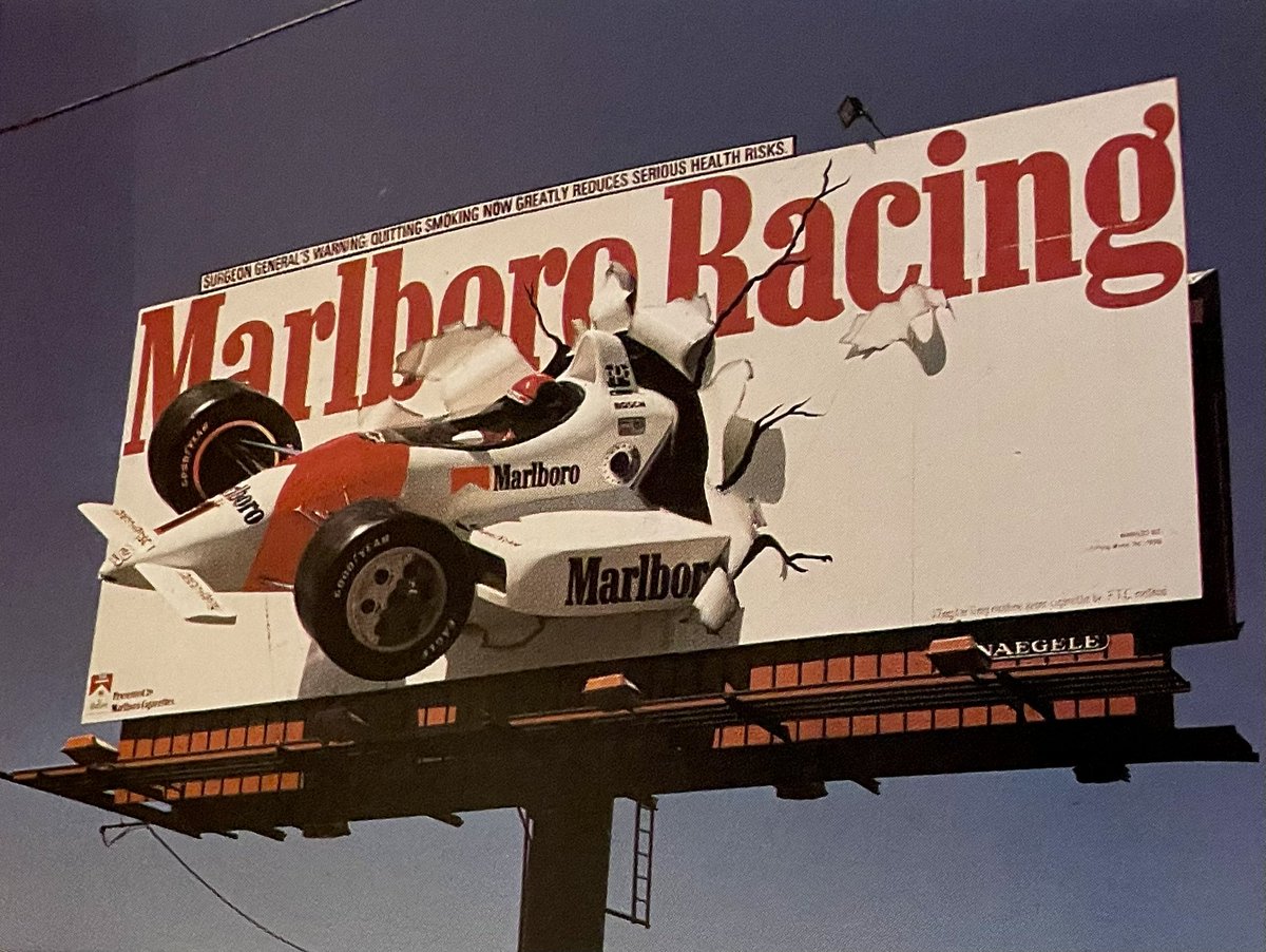 Still one of the very best vintage Indy car billboards - May 1990, across 16th Street from the Indianapolis Motor Speedway Motel 👍💯🏎️