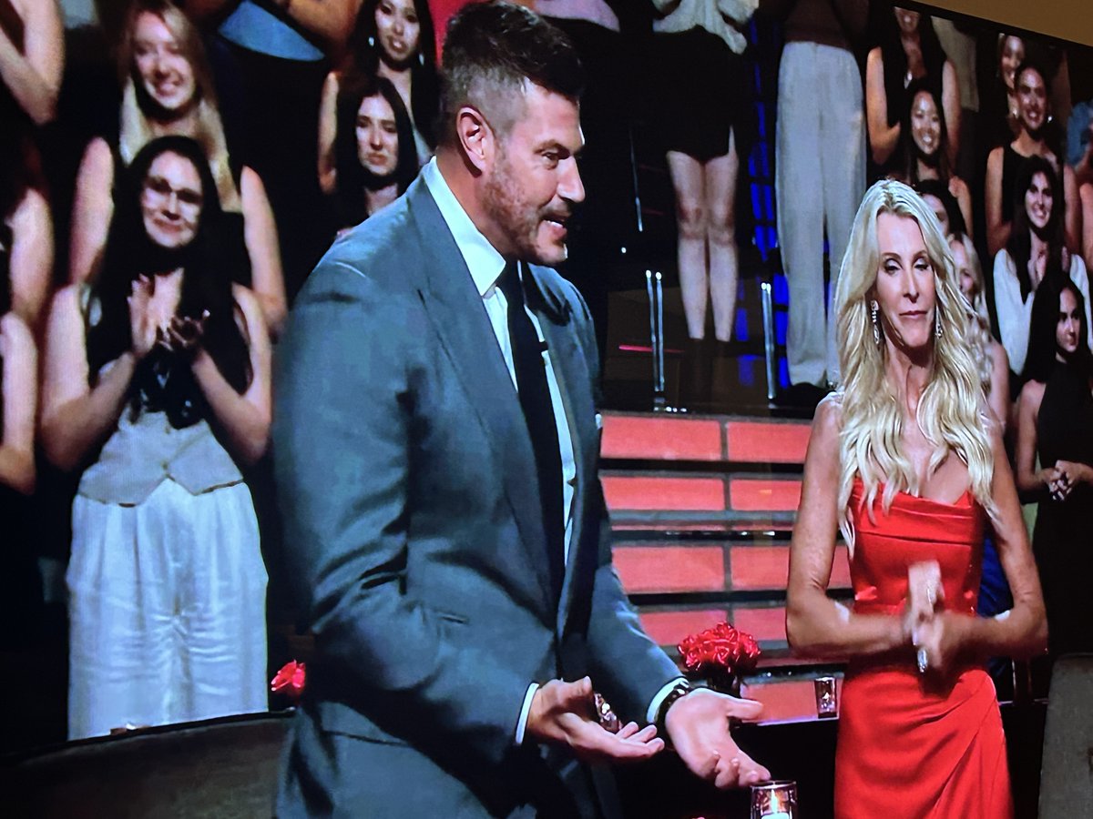 here_wrong's tweet photo. Come on down Joan! No reason to think anything absolutely horrible is about to happen to you.... #TheBachelorette https://t.co/MixFVyug3F