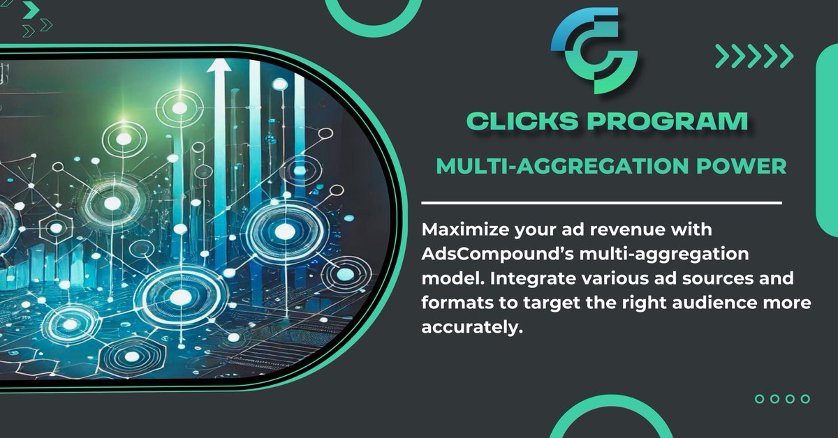 ClicksProgram's tweet image. Multi-Aggregation Power

Maximize your ad revenue with AdsCompound’s multi-aggregation model. 

Integrate various ad sources and formats to target the right audience more accurately. 

#AdsCompound #AdRevenue #MultiAggregation #Defi #Blockchain #Web3 #Clicksprogram #ClicksX…