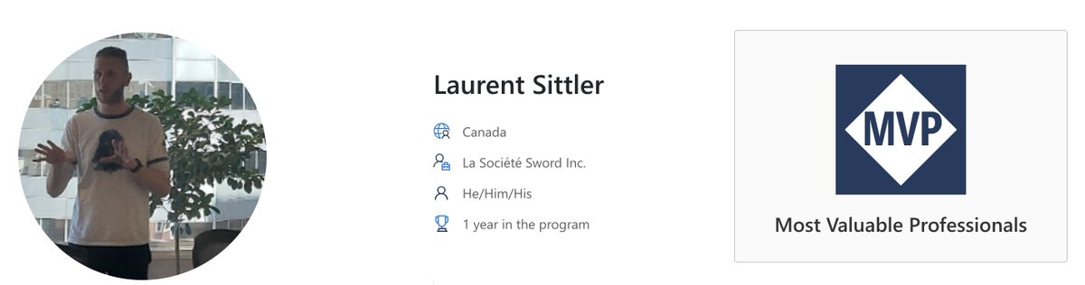 I'm proud and honored to announce that I’ve been recognized as a Microsoft MVP #M365.

🍁 A huge thx to all the #Montreal community #Gum365
- A big thx to all of my clients, colleagues, friends, and most important, family

#MVP #Microsoft #MVPbuzz #MVPAward