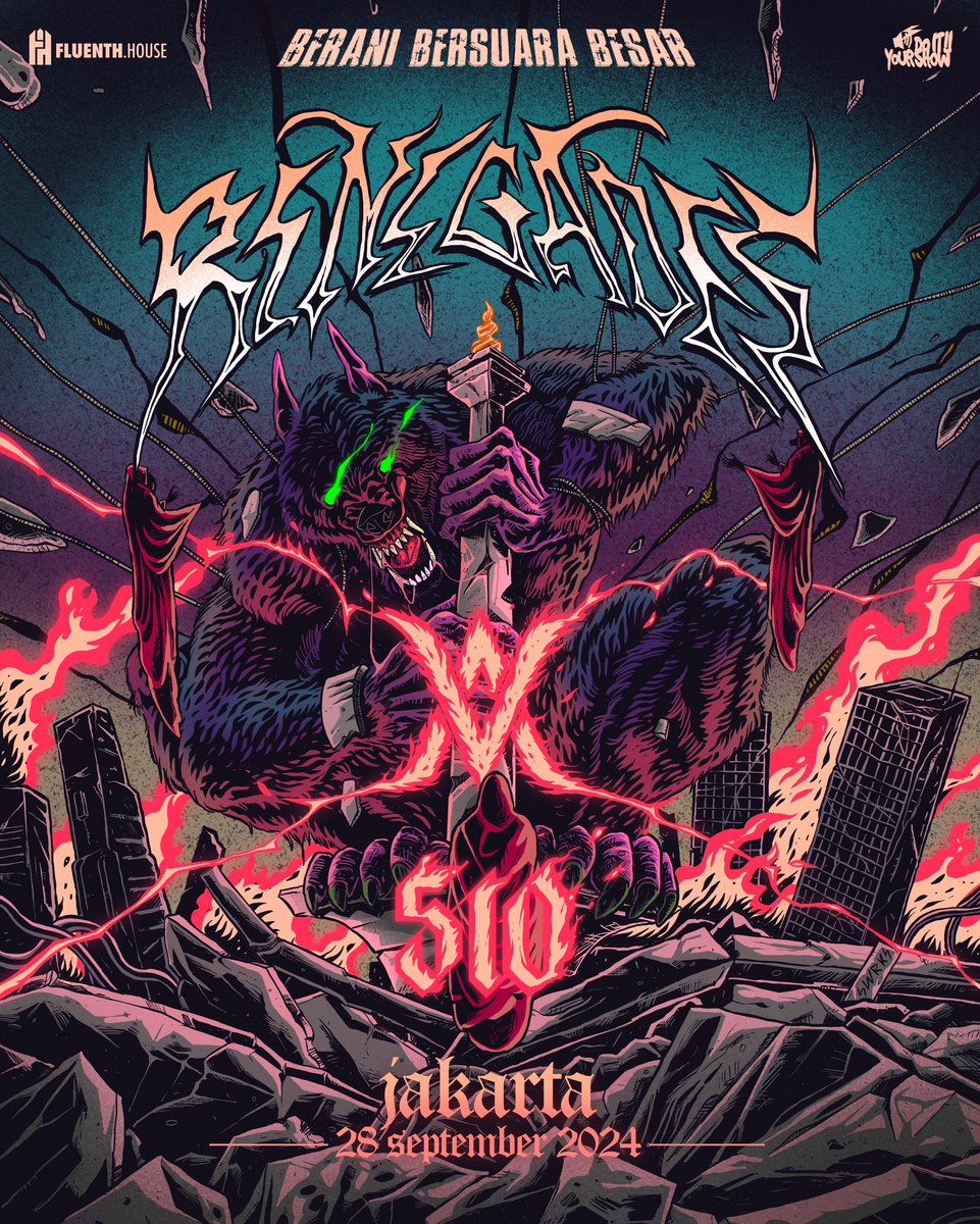 Hey WolfFam! 🐺 I've created another piece dedicated to the music world, this time for the #3rd concert of the band #510music on their Asian Tour, which this one will be held in Jakarta, Ind.🔥

This wolf will be coming soon!🤘🏾

#musicartwork #SWRKS