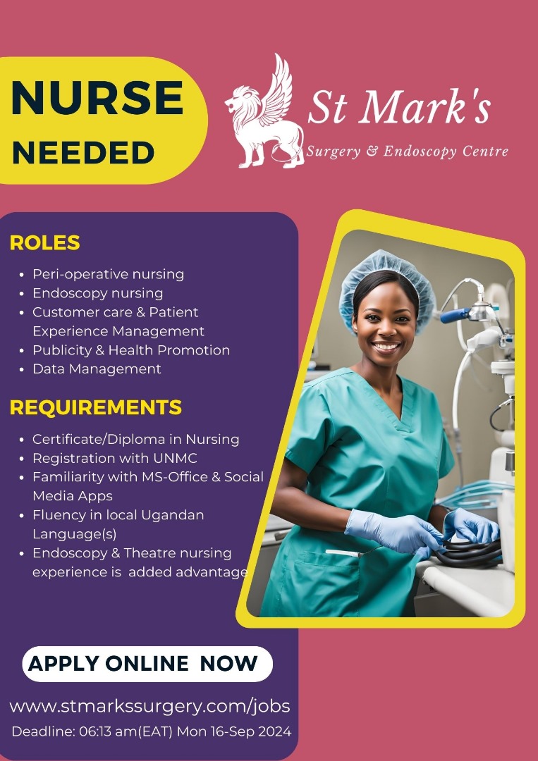 St Mark's Surgery (@stmarksurgery) on Twitter photo We are looking for a new member to join our team.apply now stmarkssurgery.com/jobs/nurse-nee…
<a href="/elobu/">Dr. Alex Emmanuel Elobu</a> <a href="/iddstarUg/">Institute of Digestive Diseases</a> <a href="/TrinityCancerUg/">TrinityCCFofficial</a> <a href="/sandiejang/">Sandie The Honey Lady</a> We are looking for a new member to join our team.apply now stmarkssurgery.com/jobs/nurse-nee…
<a href="/elobu/">Dr. Alex Emmanuel Elobu</a> <a href="/iddstarUg/">Institute of Digestive Diseases</a> <a href="/TrinityCancerUg/">TrinityCCFofficial</a> <a href="/sandiejang/">Sandie The Honey Lady</a>