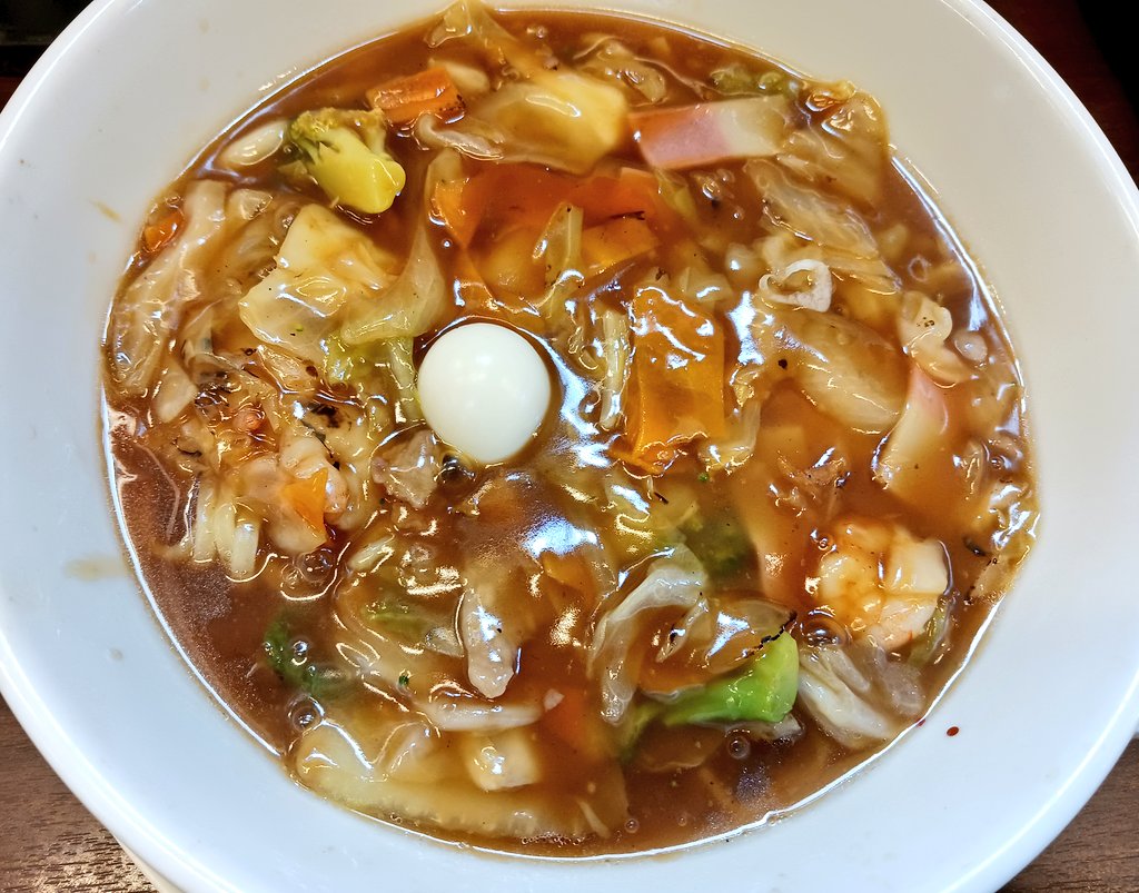 thundersaeki's tweet image. 五目あんかけラーメン。