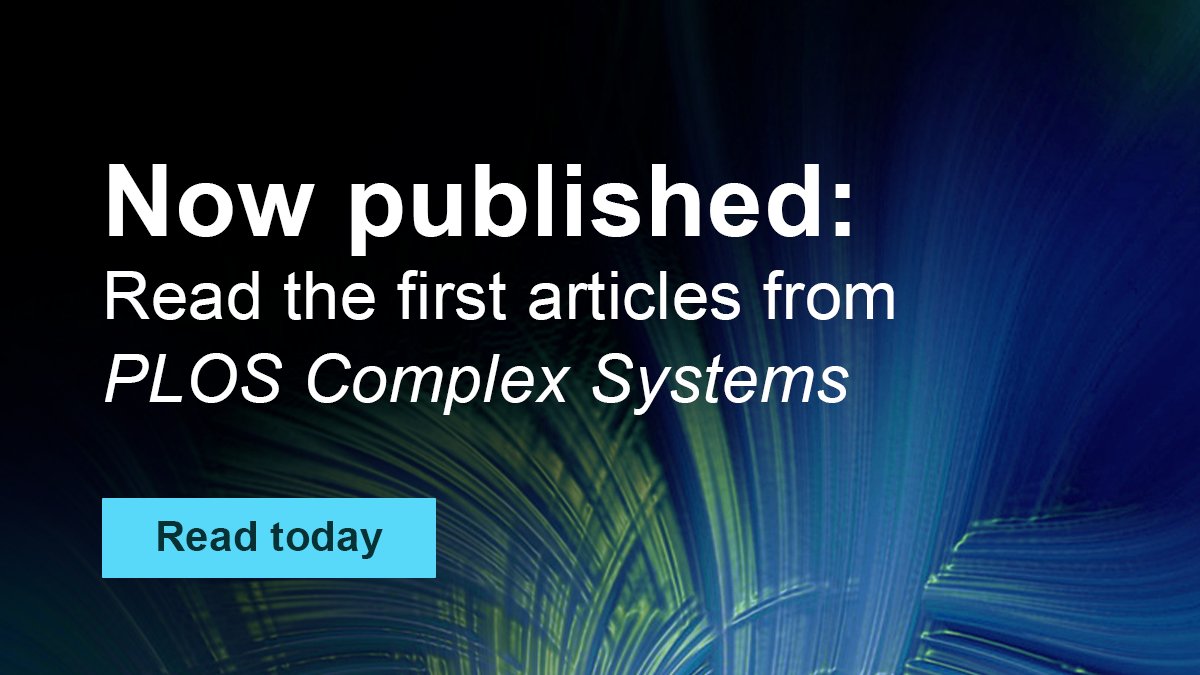 We are thrilled to announce that the first articles in PLOS Complex Systems have now published! Articles examining gift networks, lexical innovations, and spatial prisoner's dilemmas are now ready for you to read. plos.io/3Mw1VtL