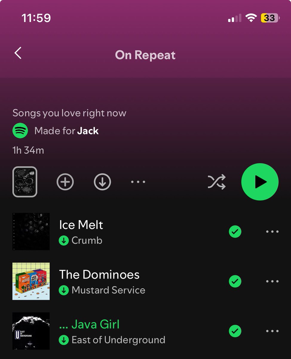 Dolaire_'s tweet photo. @_jizzman feels a lil’ wrong but it’s what Spotify says 😔 https://t.co/66D8Mp0YZu