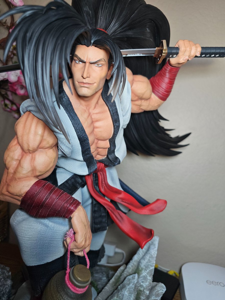 Realkimkof's tweet photo. Welcome home 🏡  #Haohmaru  #覇王丸 amazing 👏 statue once again #kinnetiquets  love ❤️ this in my collection 🙃

#SNK 
#samuraispirit 
#samuriashodown 
#SamuraiSpirits
#サムライスピリッツ https://t.co/zKSaxfUMOQ