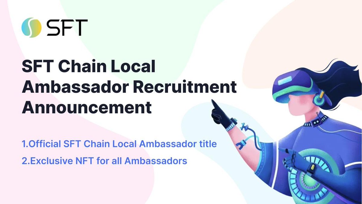 SFTProtocol's tweet photo. 🚀 Join the SFT Chain as a Local Ambassador! 🌐

Are you passionate about Web3 and crypto? We’re looking for ambassadors to lead discussions, engage on social media, and gather user feedback.

🎁 Benefits:
- Official title + exclusive NFT
- Token airdrop opportunities
- Referral rewards: 100 rSPD per referral

Interested? Contact @lambert0019 & @Joseph_Nahid on Telegram to be part of the SFT Chain ecosystem!

#SFTProtocol #DePIN #Web3