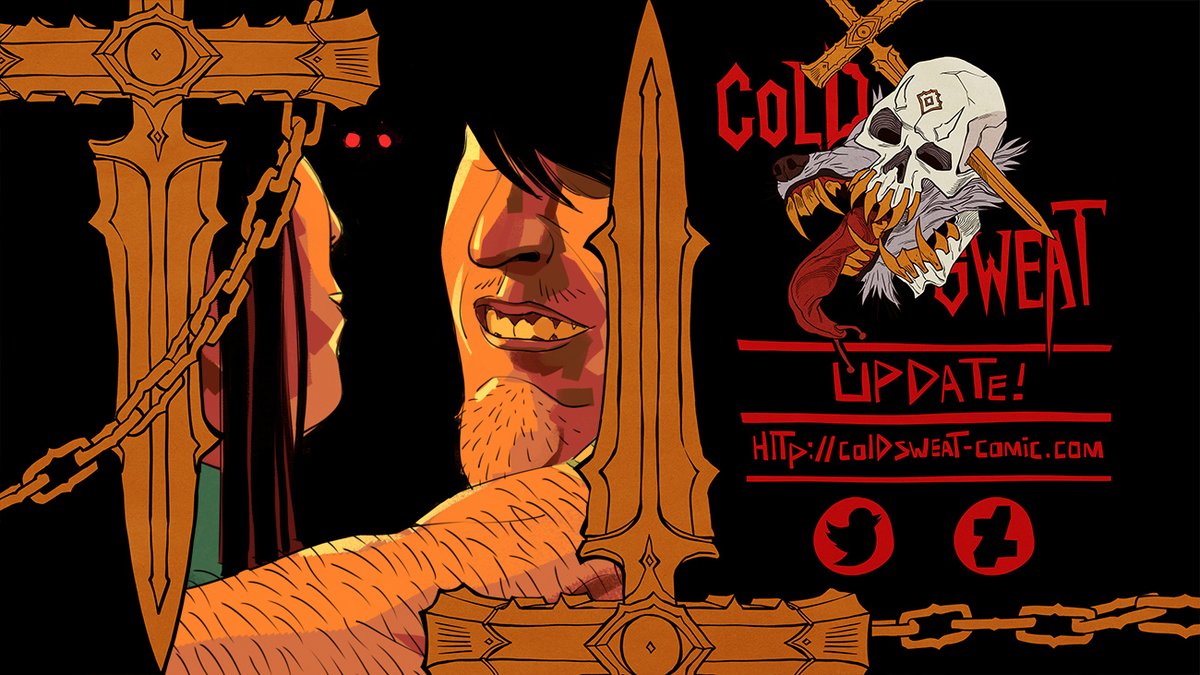 UPDATE UPDATE GO READ IT!
coldsweat-comic.com/index.php/comi…

Cold sweat is a wlw horror romance comic! about an eccentric newbie vampire and a crossdressing rude woman, outsiders from society and a demon stalking them!