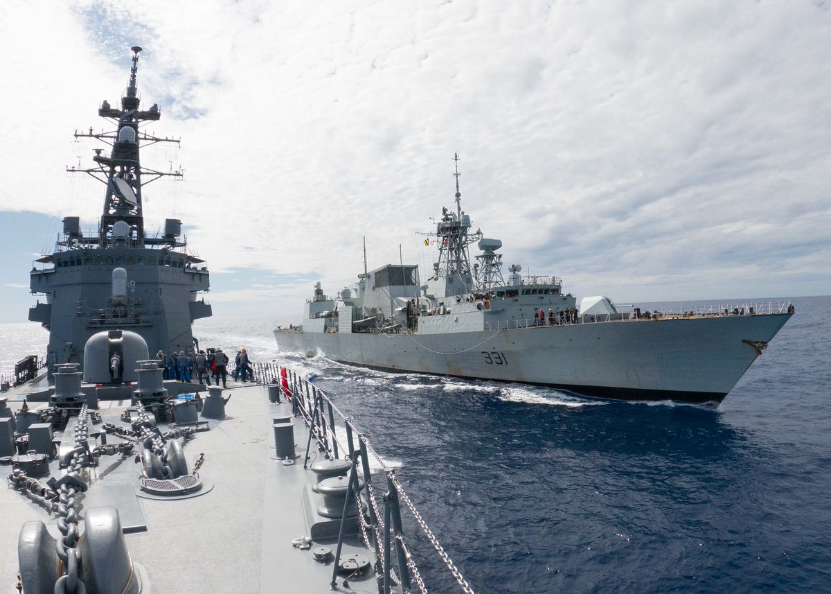 jmsdf_pao_eng's tweet photo. #JSARIAKE(IPD24)🇯🇵conducted a bilateral exercise “KAEDEX 24” with @RoyalCanNavy #HMCSVANCOUVER🇨🇦
Canada is a special partner for our country in realizing #FreeAndOpenIndoPacific🇯🇵🤝🇨🇦 https://t.co/L3aUh82HpI