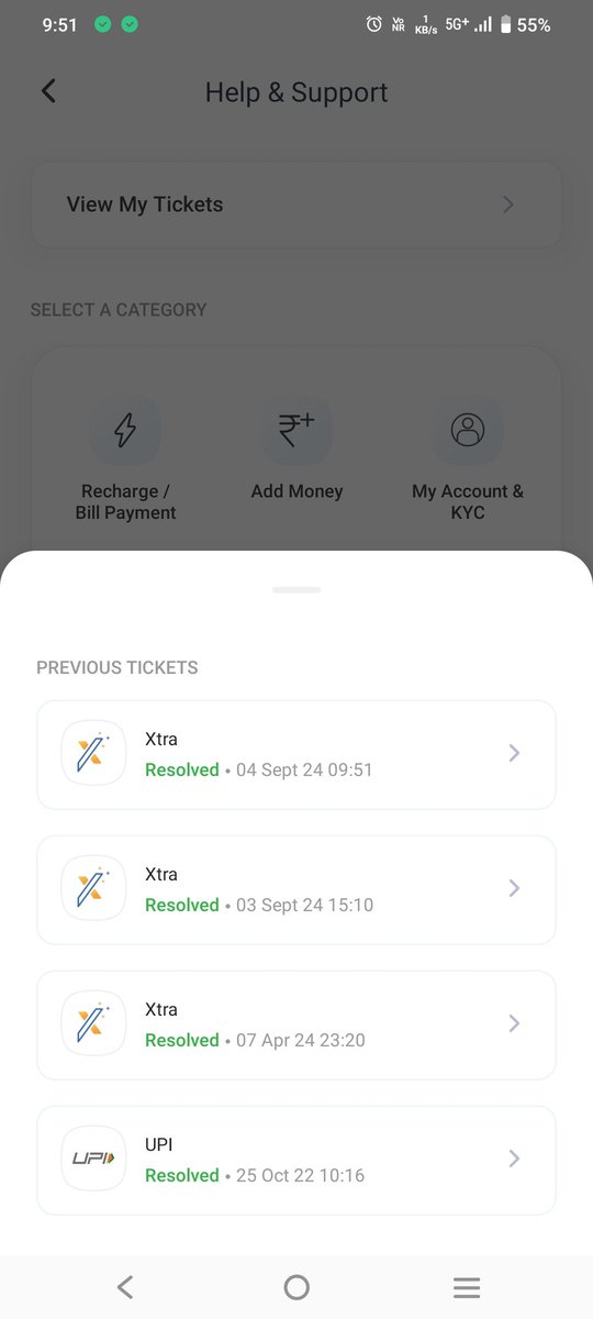 Mobikwik xtra ke lekar Help &amp; support section me chat se ticket generate kiya.. bataya gaya ki 24hrs. me jabab milega.. lekin bina koi jabab ke Ticket resolved bataya gaya.. <a href="/RBI/">ReserveBankOfIndia</a> <a href="/MobiKwikSWAT/">MobiKwik Support</a> <a href="/MobiKwik/">MobiKwik</a> <a href="/jagograhakjago/">Consumer Affairs</a>