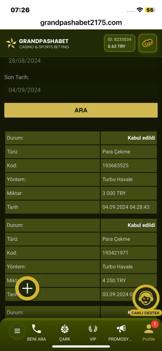 #grandpashabet cekim paylaş