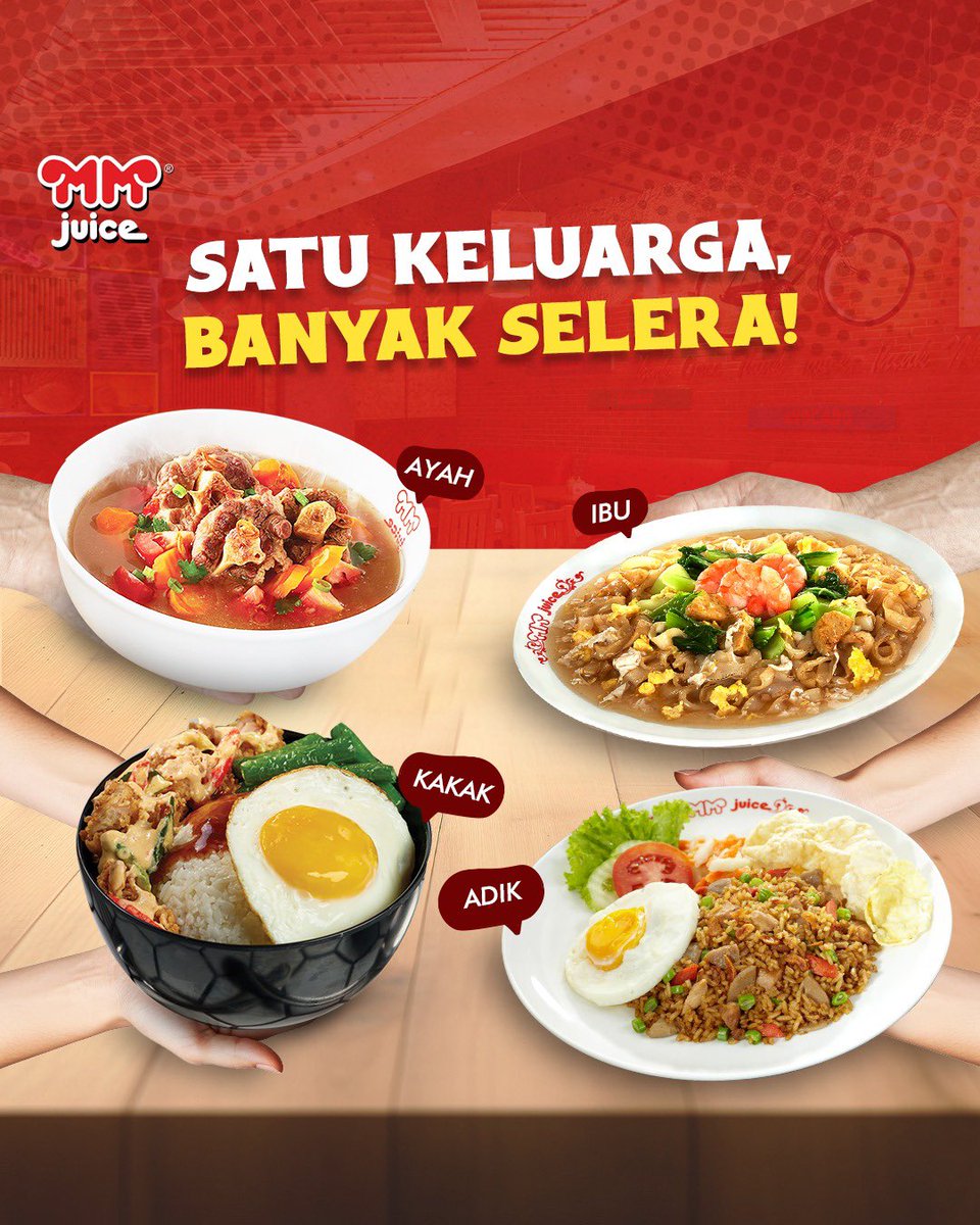 Satu Keluarga, Banyak Selera, Semua Bisa di <a href="/mmjuice/">T</a> 🙌

MM Juice hangatkan setiap momenmu dengan keluarga dengan banyak selera. Yuk, ke <a href="/mmjuice/">T</a> sekarang!
.
.
.
#mmjuice #kulinerindonesia #deliveryindonesia #delivery #frozenfood #makananindonesia #makananhygienis #gofood