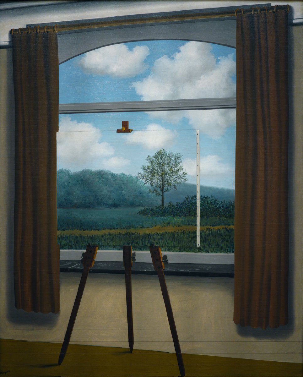 afrocosmist's tweet image. &quot;The Human Condition&quot; by René Magritte (1933)