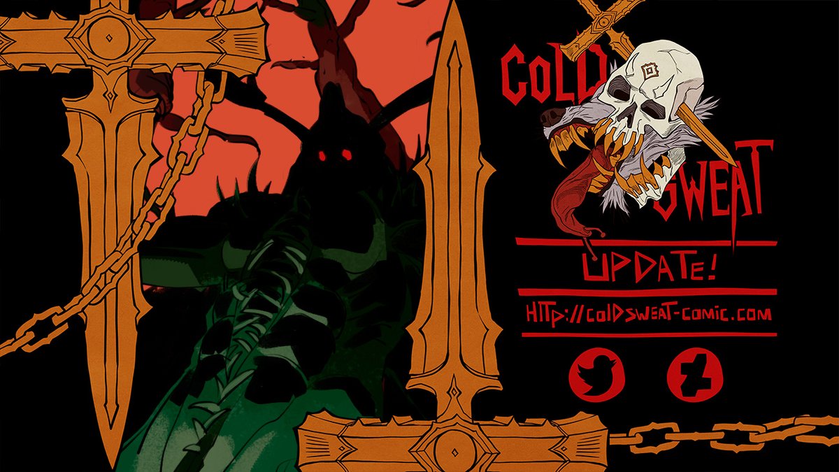 UPDATE UPDATE GO READ IT!
coldsweat-comic.com/index.php/comi…

Cold sweat is a wlw horror romance comic! about an eccentric newbie vampire and a crossdressing rude woman, outsiders from society and a demon stalking them!