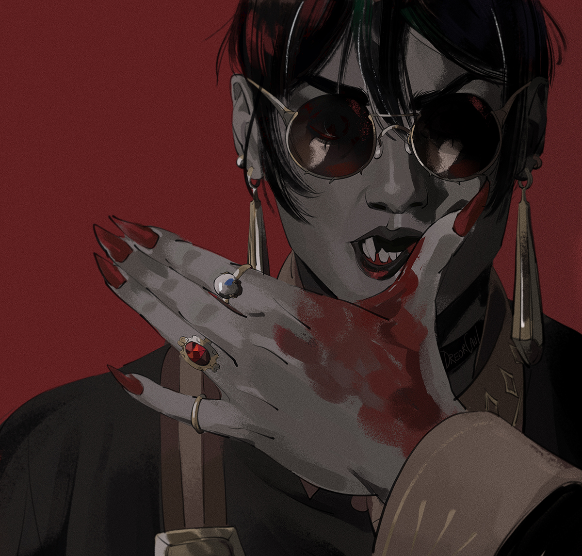 gotta start october with my vampire gal mina! did I ever mention shes autistic cus she is!  she appears in my webcomic cold sweat!