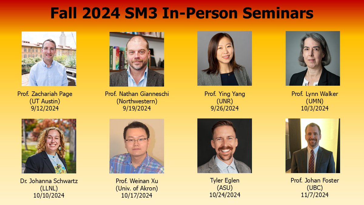 Center for Sustainable Macromolecular Materials (@sm3asu) on Twitter photo 📢 Mark your calendars for our Fall 2024 <a href="/SM3ASU/">Center for Sustainable Macromolecular Materials</a> seminar series! Amazing scientists will discuss their research and educational experiences! 📢 Mark your calendars for our Fall 2024 <a href="/SM3ASU/">Center for Sustainable Macromolecular Materials</a> seminar series! Amazing scientists will discuss their research and educational experiences!