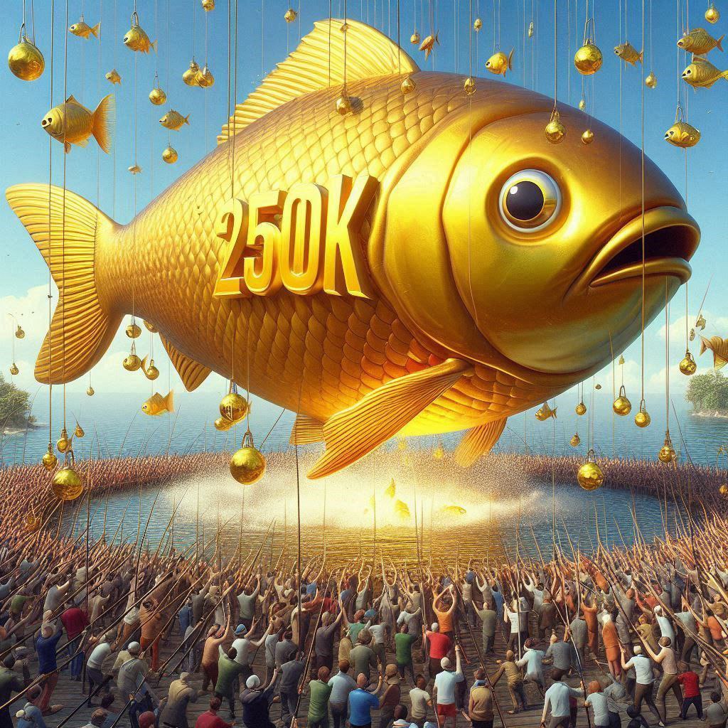 You did it, 
Another milestone achieved, over 250k active fishermen fishing 🎣 on our app..
We thank everyone for this, we have more tasks and more 🐟 coming to celebrate this. 
It's time to $fish 🐟
#Fish #Fishermen #Fishermenbowl