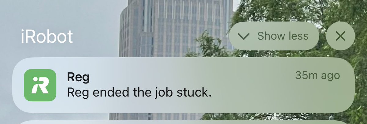 Hi ⁦<a href="/iRobot/">iRobot</a>⁩ would be great if the notification said which room, and came with a photo. I’ll find him when I get home later.