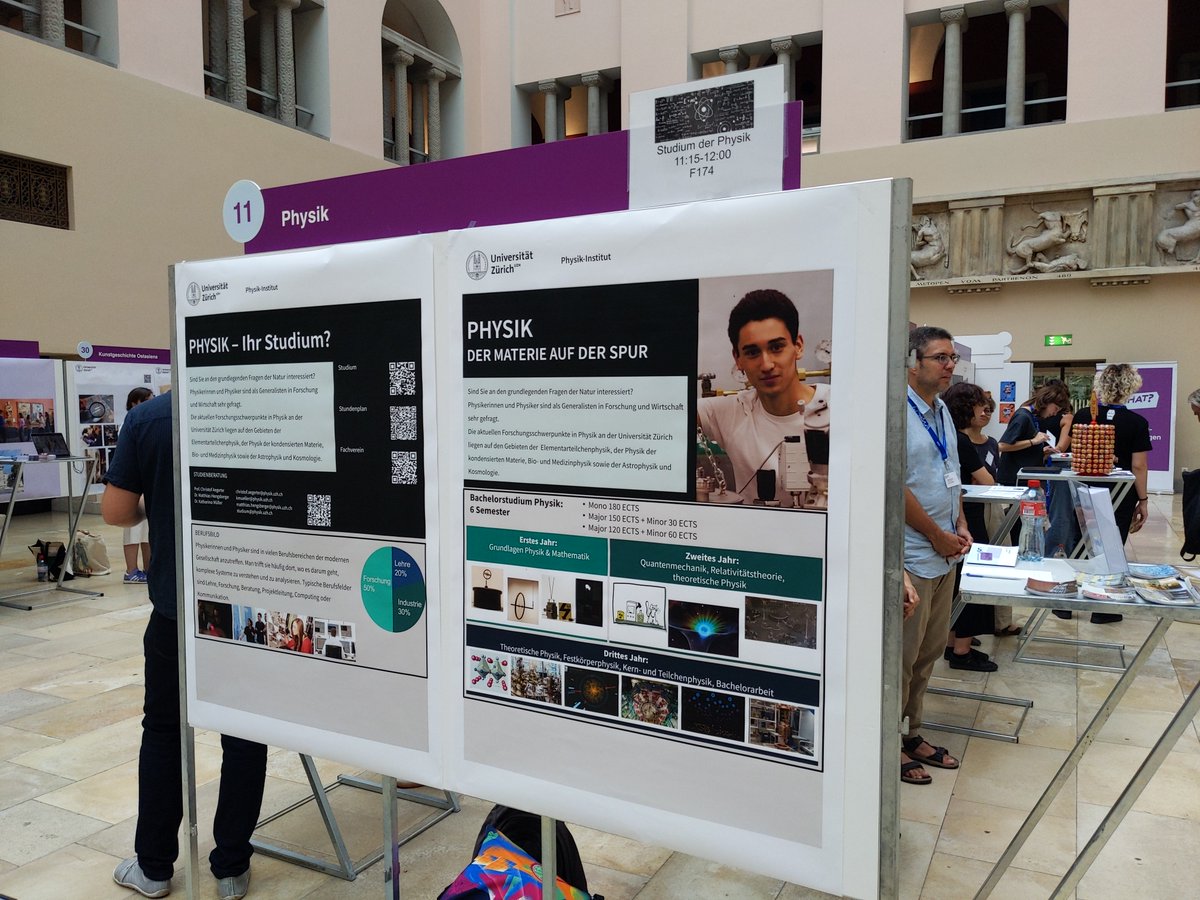 UZH Physik-Institut (@uzhphysics) on Twitter photo ⭐️Dear high school fellows⭐️ have you ever considered studying physics at <a href="/UZH_en/">University of Zurich</a>? Check out our stand (no. 11) at the Studieninformationstage day, in the main building 🗺️Rämistrasse 71 !
⏰Visit us today or tomorrow
We are here to answer all your questions😁 ⭐️Dear high school fellows⭐️ have you ever considered studying physics at <a href="/UZH_en/">University of Zurich</a>? Check out our stand (no. 11) at the Studieninformationstage day, in the main building 🗺️Rämistrasse 71 !
⏰Visit us today or tomorrow
We are here to answer all your questions😁