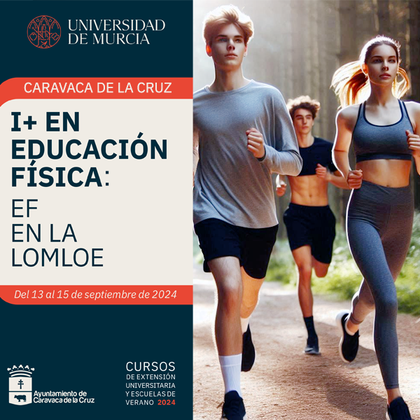 extensionumu's tweet photo. #CursosUMU
I+ en educación física: EF en la LOMLOE
🗓️ 13-15 septiembre, #CaravacadelaCruz
📌Programa: https://t.co/hGW00a4ufV
#edufis #educación #física #pedagogía #primaria #secundaria #neuroEFducativos #ia #fútbolsala #neuroEF #TIC #Murcia #umu #cpr #educarm https://t.co/kxvpx2h1X0