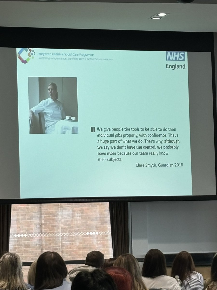 <a href="/DrGenever/">Richard Genever</a> <a href="/ECISTNetwork/">Elective & Emergency Care Improvement Support Team</a> <a href="/NHSCandM/">NHS Cheshire and Merseyside</a> 

The ‘Head Chef’ model for ward planning and decision making. 

Give the power to ‘do’ to the people with the right expertise. 

Patients and families have expertise too! 

Relies on trust.