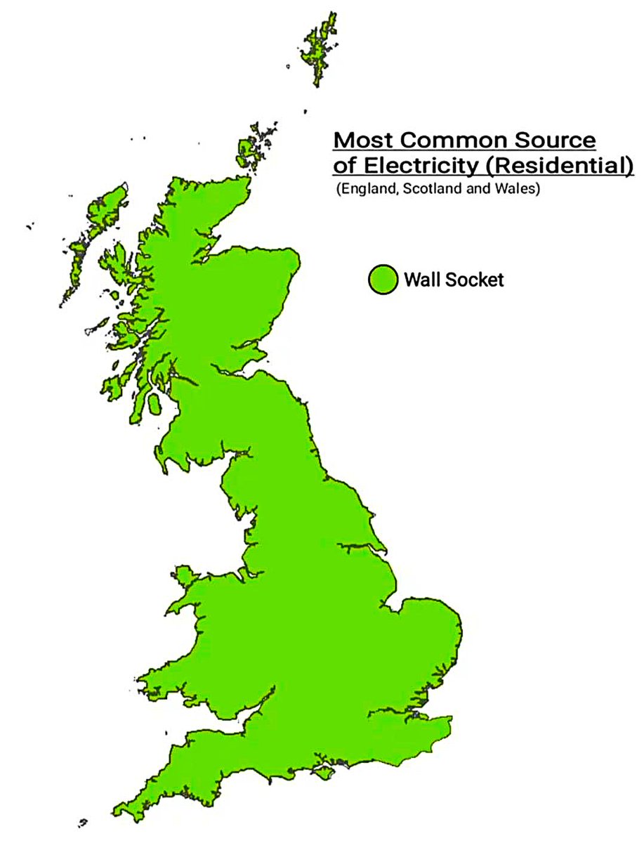 Terrible Maps (@terriblemaps) on Twitter photo Most Common Source of Electricity Most Common Source of Electricity