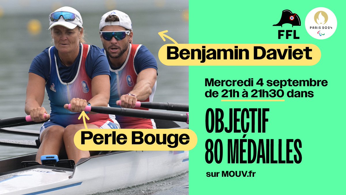 Mouv' (@mouv) on Twitter photo 📢Ce soir, le duo Perle Bouge et Benjamin Daviet, athlètes en para aviron, seront les invités de la <a href="/FFLose/">Fédé 🇫🇷 de la Lose</a> 🚣♀️
#Paralympics2024 #Paris2024 📢Ce soir, le duo Perle Bouge et Benjamin Daviet, athlètes en para aviron, seront les invités de la <a href="/FFLose/">Fédé 🇫🇷 de la Lose</a> 🚣♀️
#Paralympics2024 #Paris2024