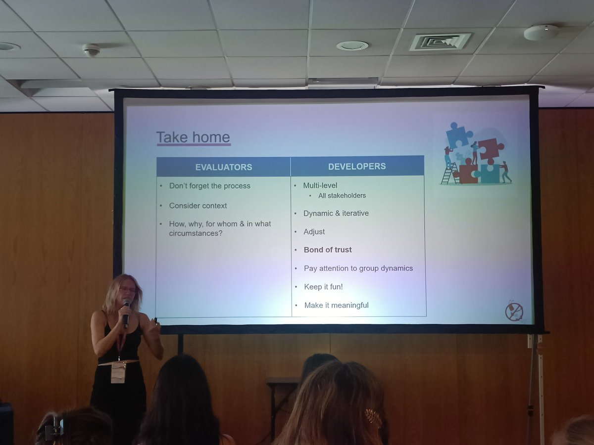 Our Babette Demeester presenting on how adolescents experienced cocreating a #smokingprevention intervention. Invest in creating a bond of trust and make it meaningful! #ehps2024