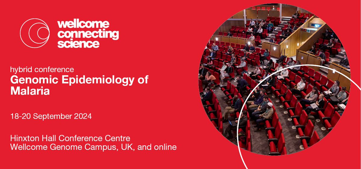Only 2 weeks to go until #GEM2024! 🔜

Learn about the latest findings from genomic epidemiology studies on #malaria parasites, their mosquito vectors, and human hosts.

It's not too late to register for virtual attendance (free for LMIC attendees): …erences.wellcomeconnectingscience.org/event/genomic-…