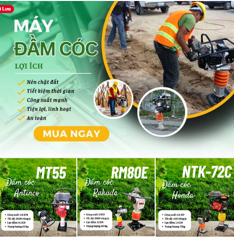 📷 Đ𝐢𝐞̂̉𝐦 𝐝𝐚𝐧𝐡 𝟑 𝐦𝐨𝐝𝐞𝐥 𝐦𝐚́𝐲 đ𝐚̂̀𝐦 𝐜𝐨́𝐜 𝐬𝐢𝐞̂𝐮 𝐡𝐨𝐭 𝐭𝐚̣𝐢 𝐒𝐢𝐞̂𝐮 𝐭𝐡𝐢̣ 𝐇𝐚̉𝐢 𝐌𝐢𝐧𝐡
Máy đầm cóc là một thiết bị không thể thiếu trong các công trình xây dựng, đặc biệt là trong việc đầm nén đất, đá, bê tông