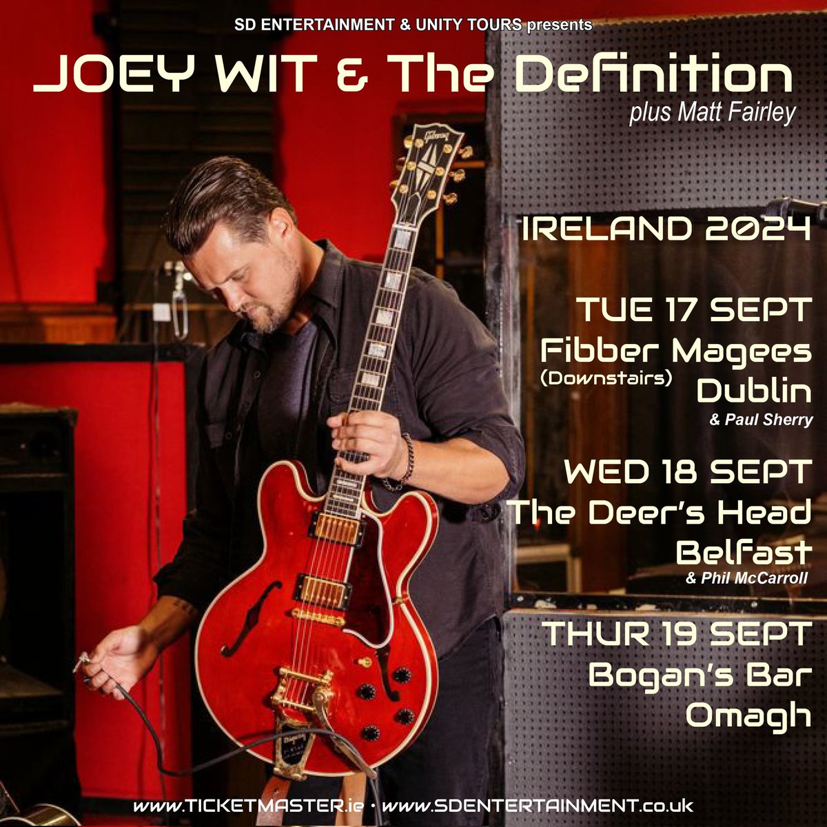Will be playing live at The Deer's Head in Belfast (great venue!) on Wednesday 18th September as support to US 🇺🇲 act Joey Wit &amp; The Definition. Also playing is Matt Fairley.

Gig courtesy of the fantastic <a href="/SDEntIre/">SD Entertainment</a>, who bring so many great tours to this part of the world!