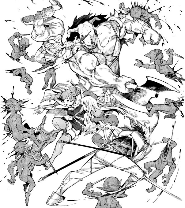 エロ漫画なのに頑張っちゃった絵その①
ガチバトルもいつか描いてみたいな～ 