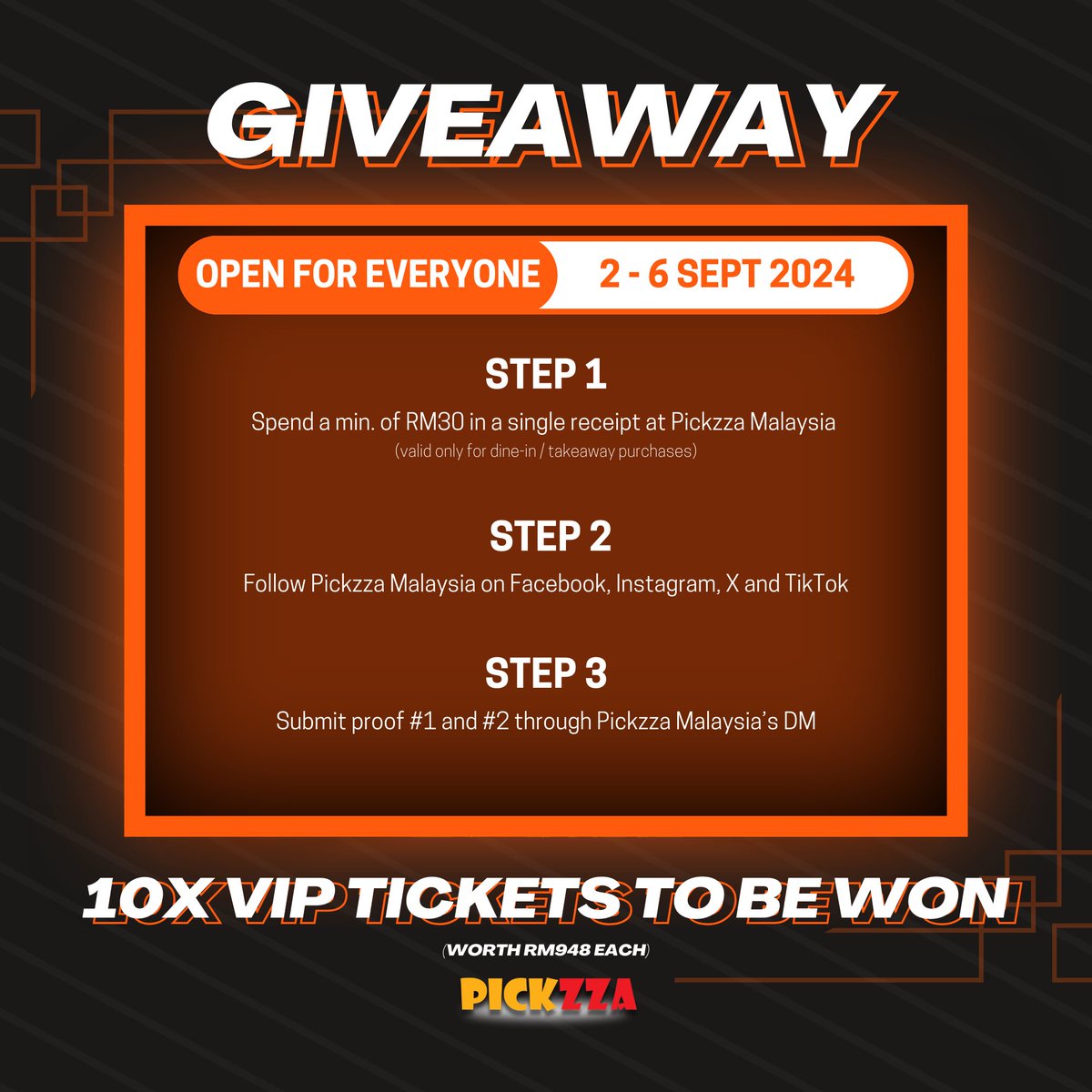 PickzzaMalaysia's tweet image. 📢 GIVEAWAY ALERT 📢 - 10 VIP #TAEMINinKL TICKETS TO BE WON (WORTH RM948 EACH)
Calling all #TAEMates & #Shawols!
🚨 More info and T&Cs are available under this thread🚨