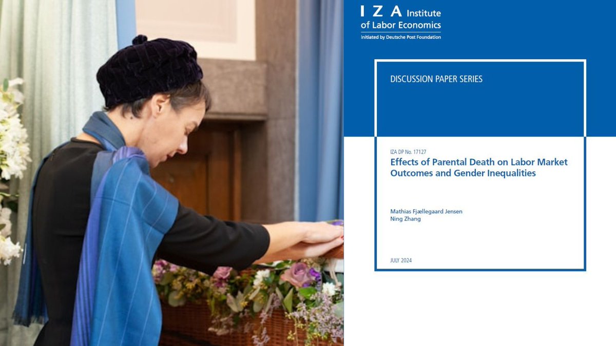 More on the consequences of  #ParentalDeath for adult women and men in this <a href="/iza_bonn/">IZA</a> Discussion Paper: 'Effects of Parental Death on Labor Market Outcomes and Gender Inequalities' by <a href="/fjaellegaard/">Mathias Fjællegaard Jensen</a>
 @UniofOxfordJensen and <a href="/ningzhang0927/">Ning Zhang</a>
 <a href="/CUHKofficial/">The Chinese University of Hong Kong - CUHK</a>

iza.org/publications/d…